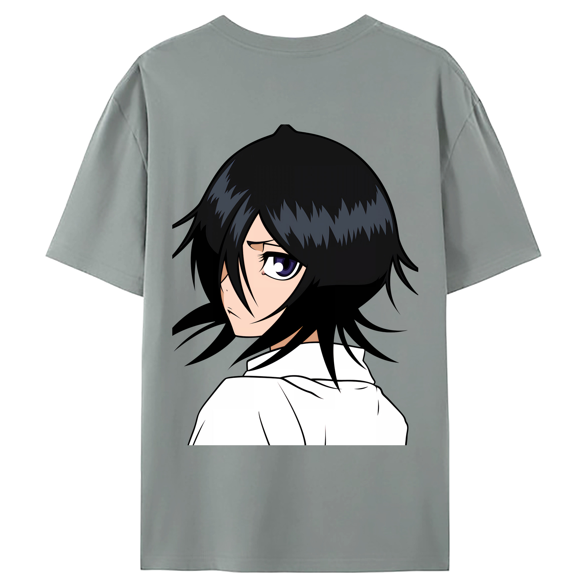 （画像用） ブリーチ 朽木ルキア BLEACH Kuchiki Rukia 綿100％ メンズ半袖Tシャツ（バックプリント） 通気性